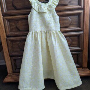 Janie and Jack Sleeveless Ruffle Neck A-Line Shirred Dress w/ Back Bow size 8
